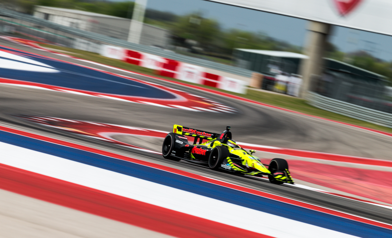 Illustration for article titled Here's All the Action From IndyCar Practice At COTA